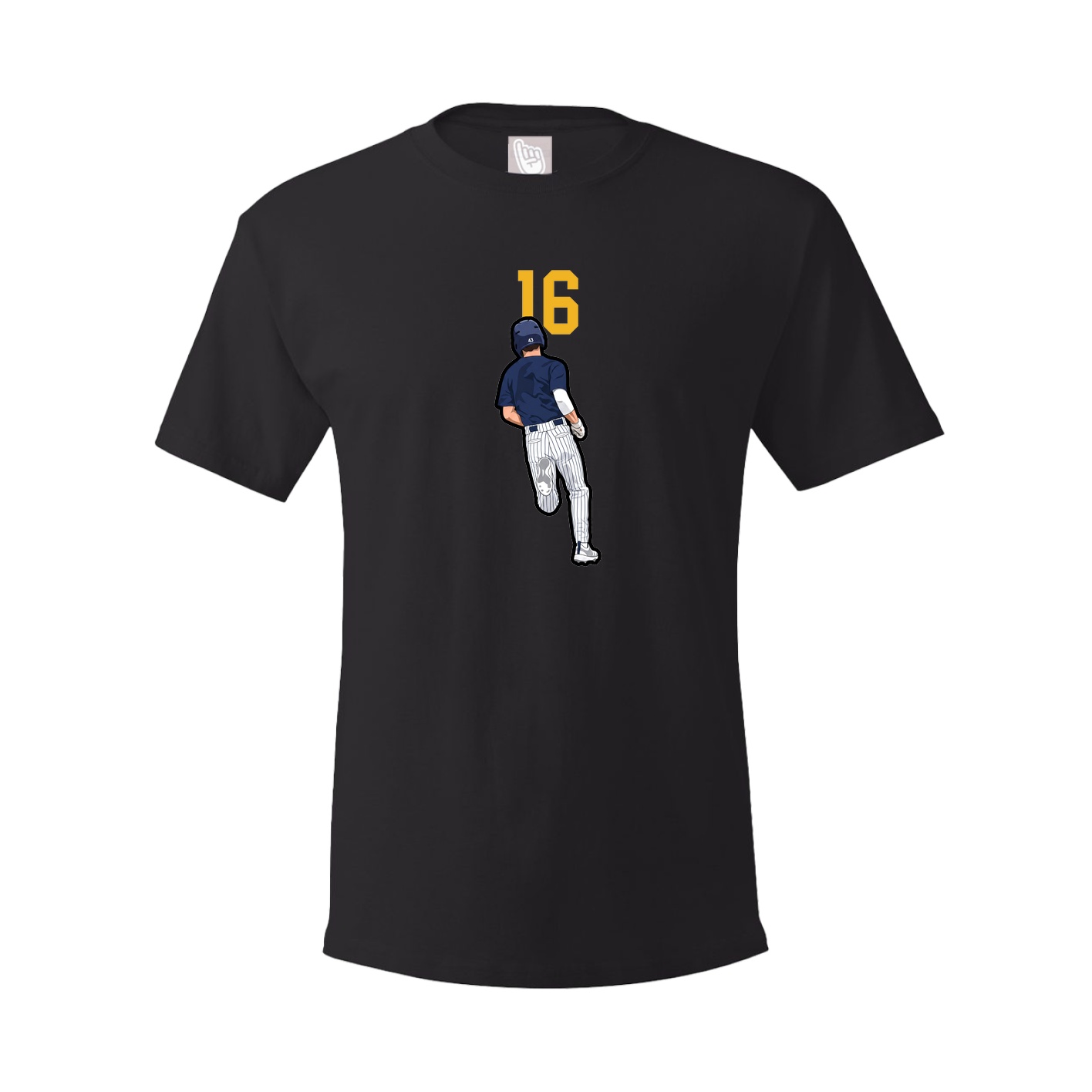 Youth Tee — Number Top in Black