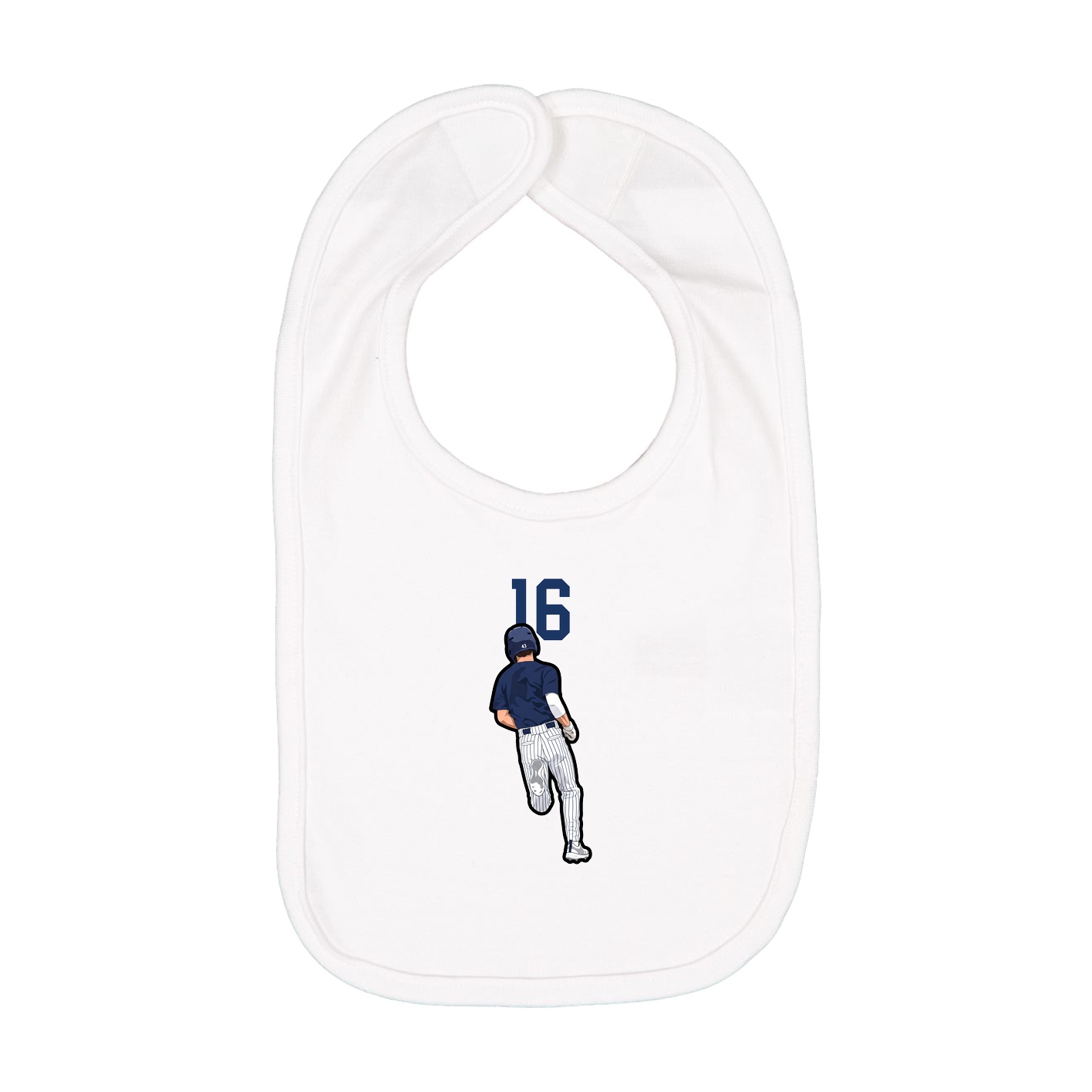 Infant Bib — Number Top in White