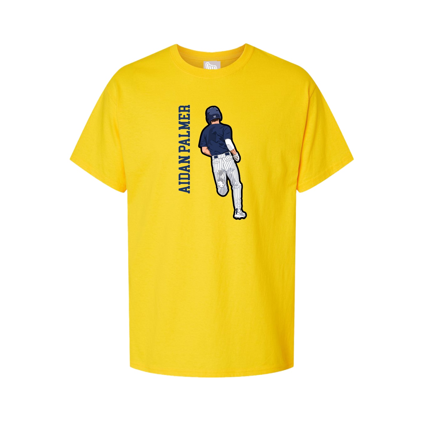 Youth Tee — Name Vertical in Gold