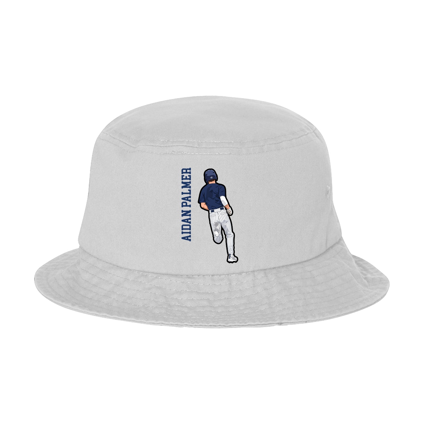 Bucket Cap — Name Vertical in White