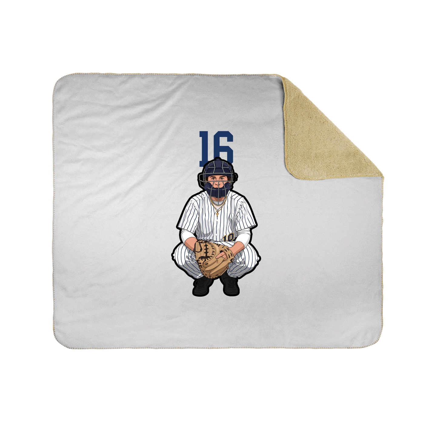 Throw Blanket — Number Top in White