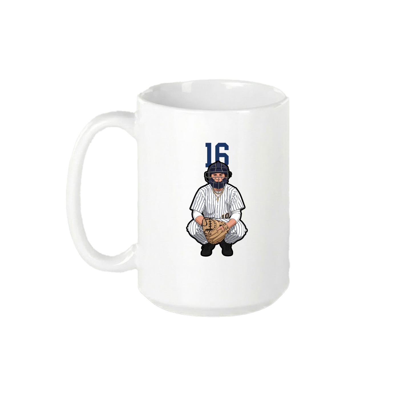 15oz Coffee Mug — Number Top in White