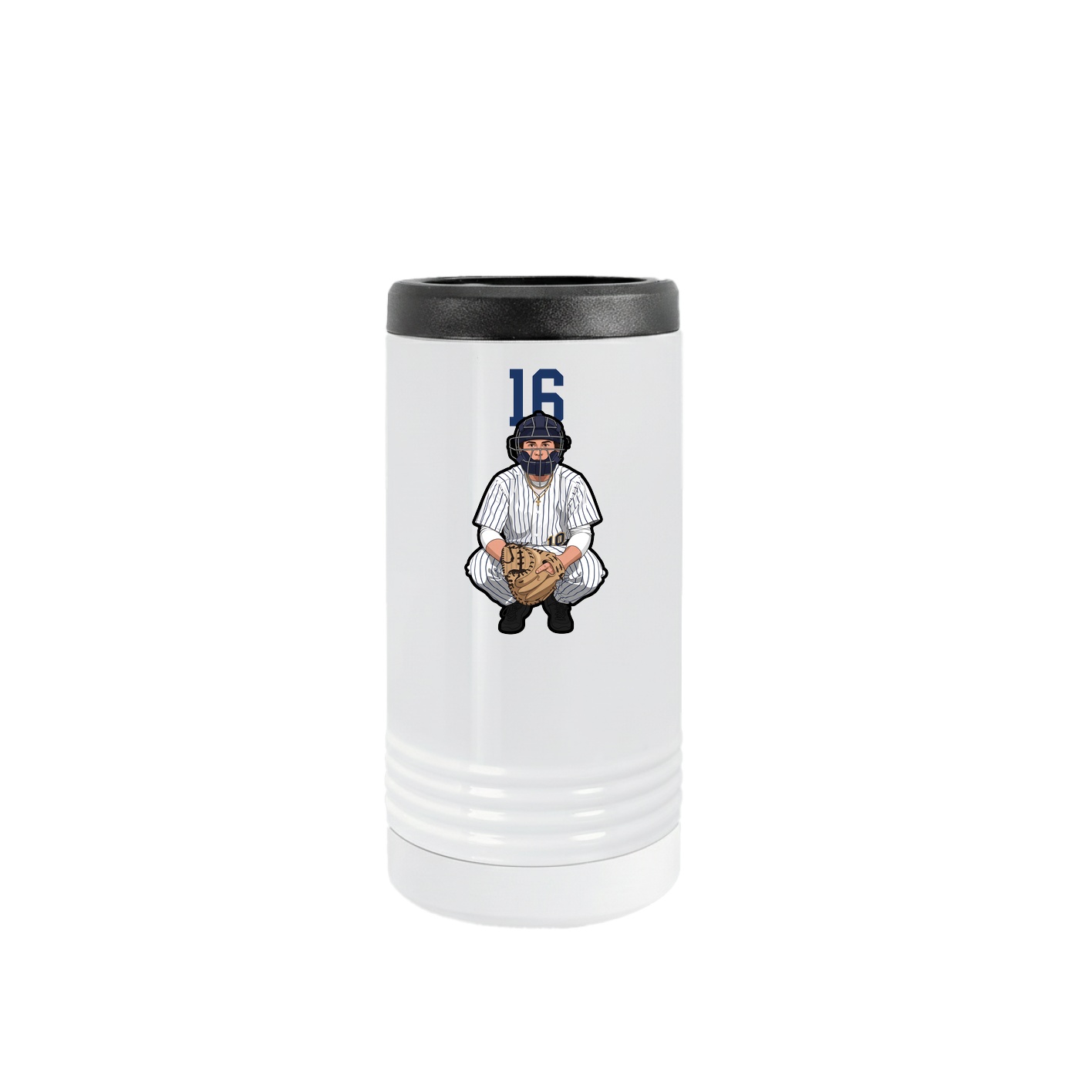 Slim Beverage Holder — Number Top in White