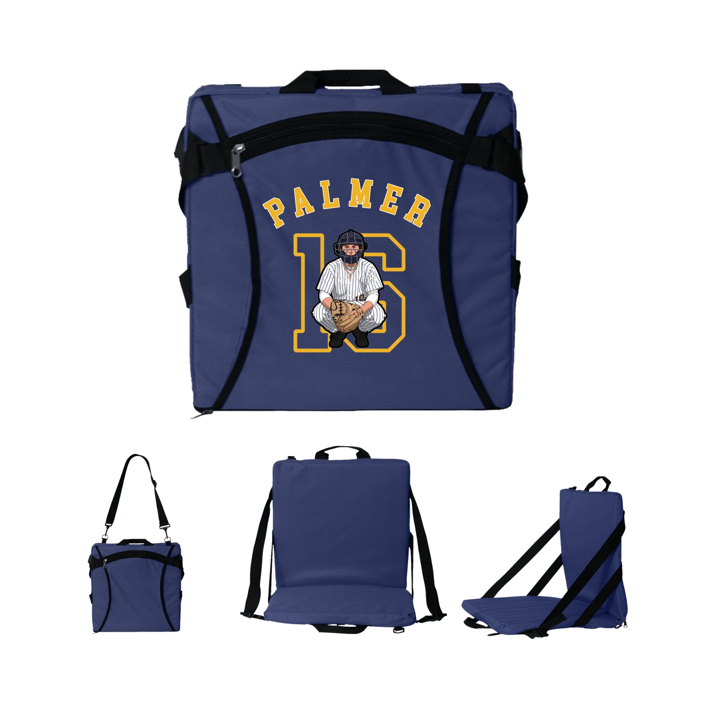 Folding Stadium Seat — Shirsey Arch in Navy