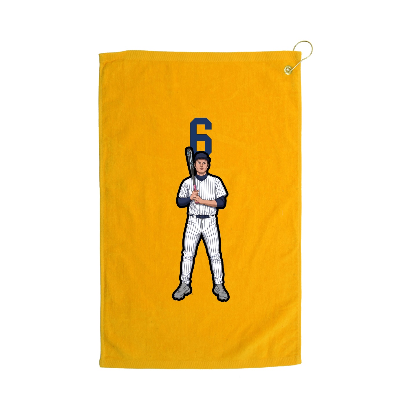 Golf Towel — Number Top in Gold
