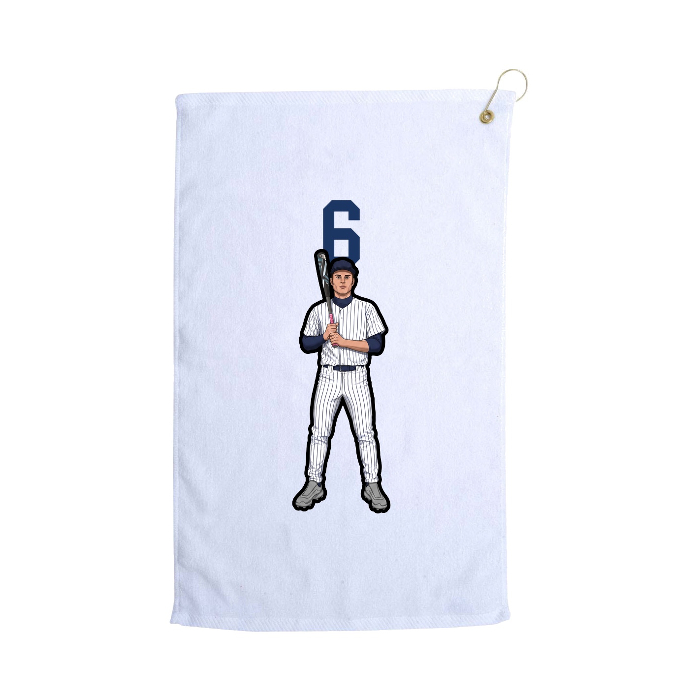 Golf Towel — Number Top in White