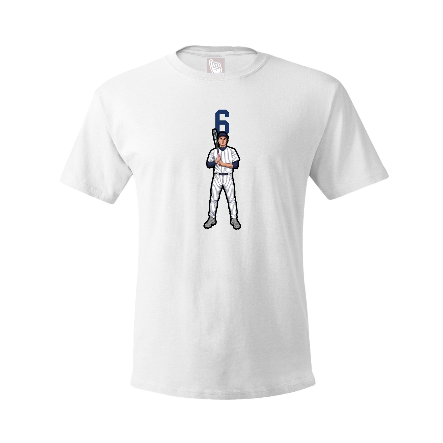 Youth Tee — Number Top in White