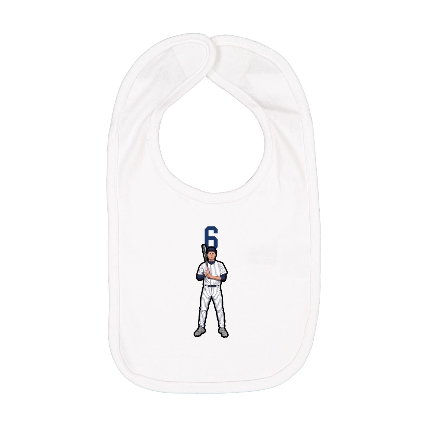 Infant Bib — Number Top in White