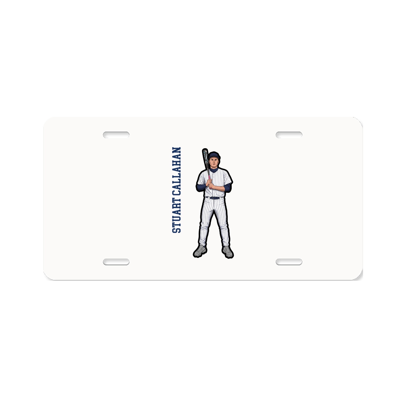 License Plate — Name Vertical in Classic