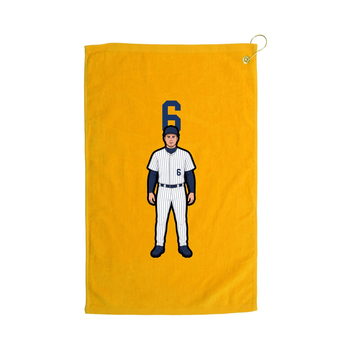 Golf Towel — Number Top in Gold