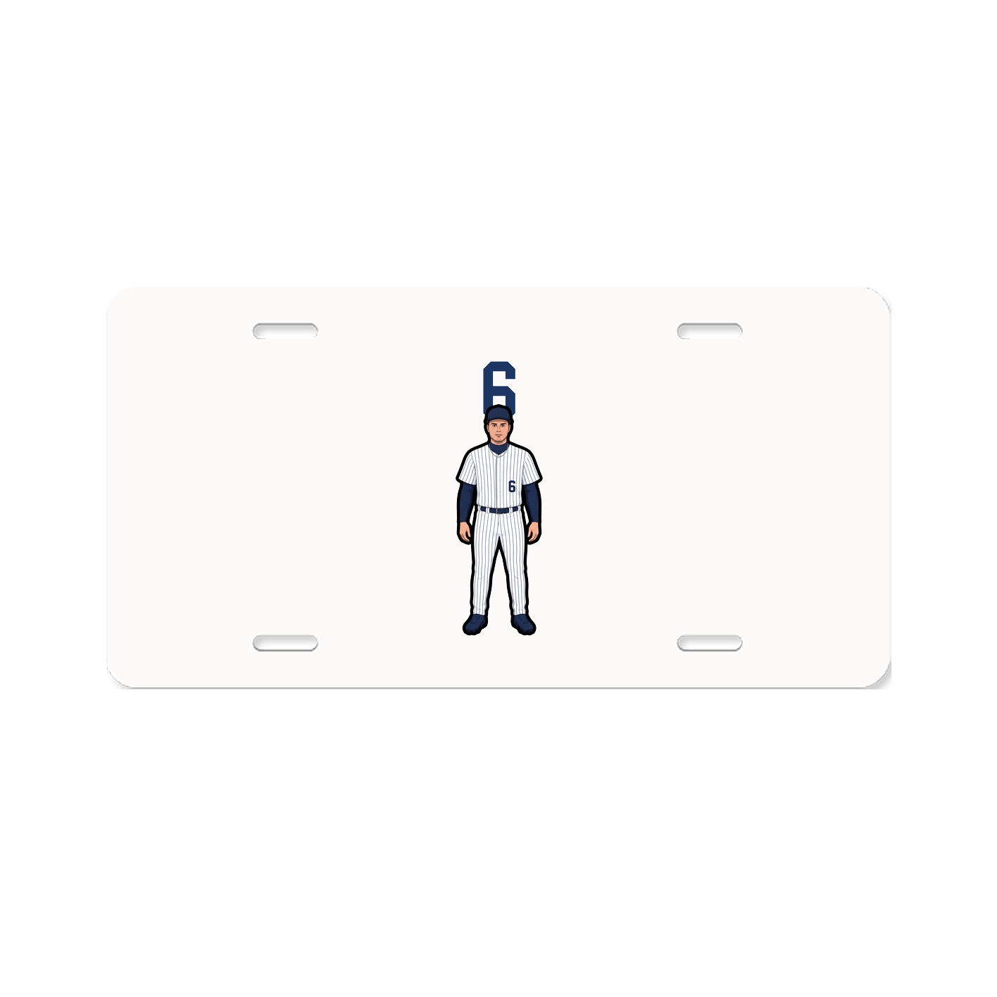 License Plate — Number Top in Classic