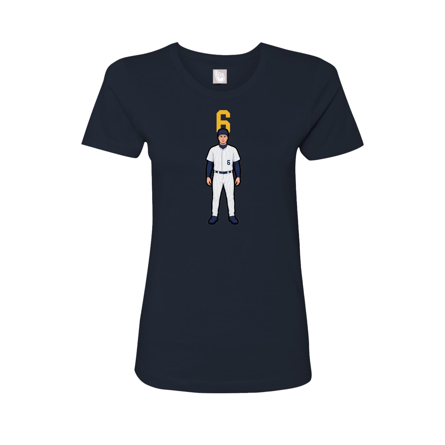 Womens Tee — Number Top in Navy