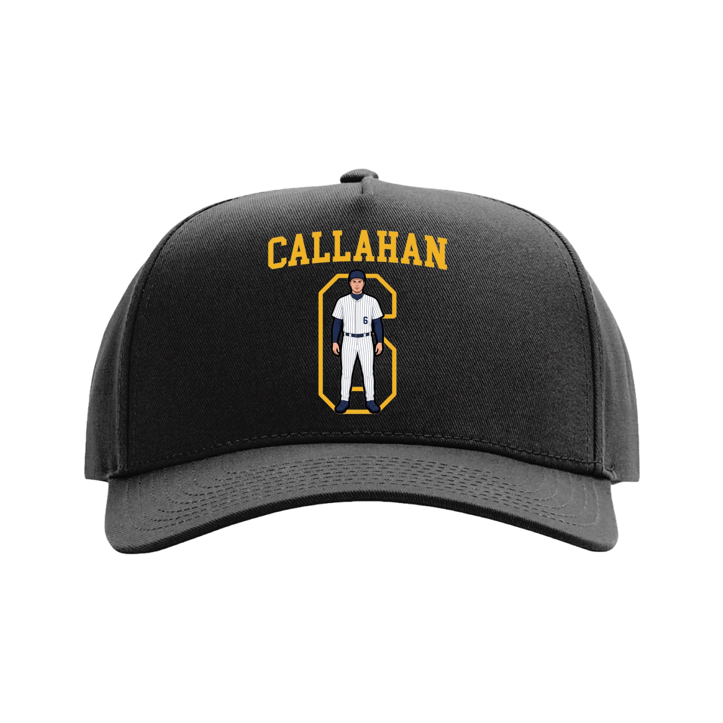 Full Fabric Five-Panel Champ Cap — Shirsey in Black
