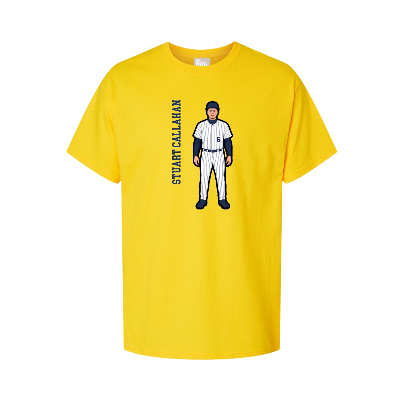 Youth Tee — Name Vertical in Gold