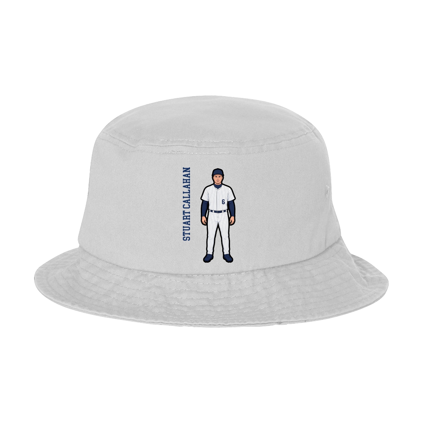 Bucket Cap — Name Vertical in White