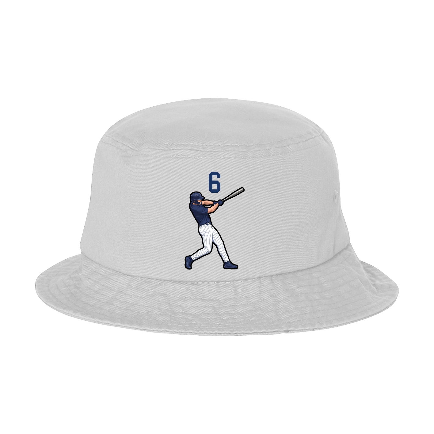 Bucket Cap — Number Top in White