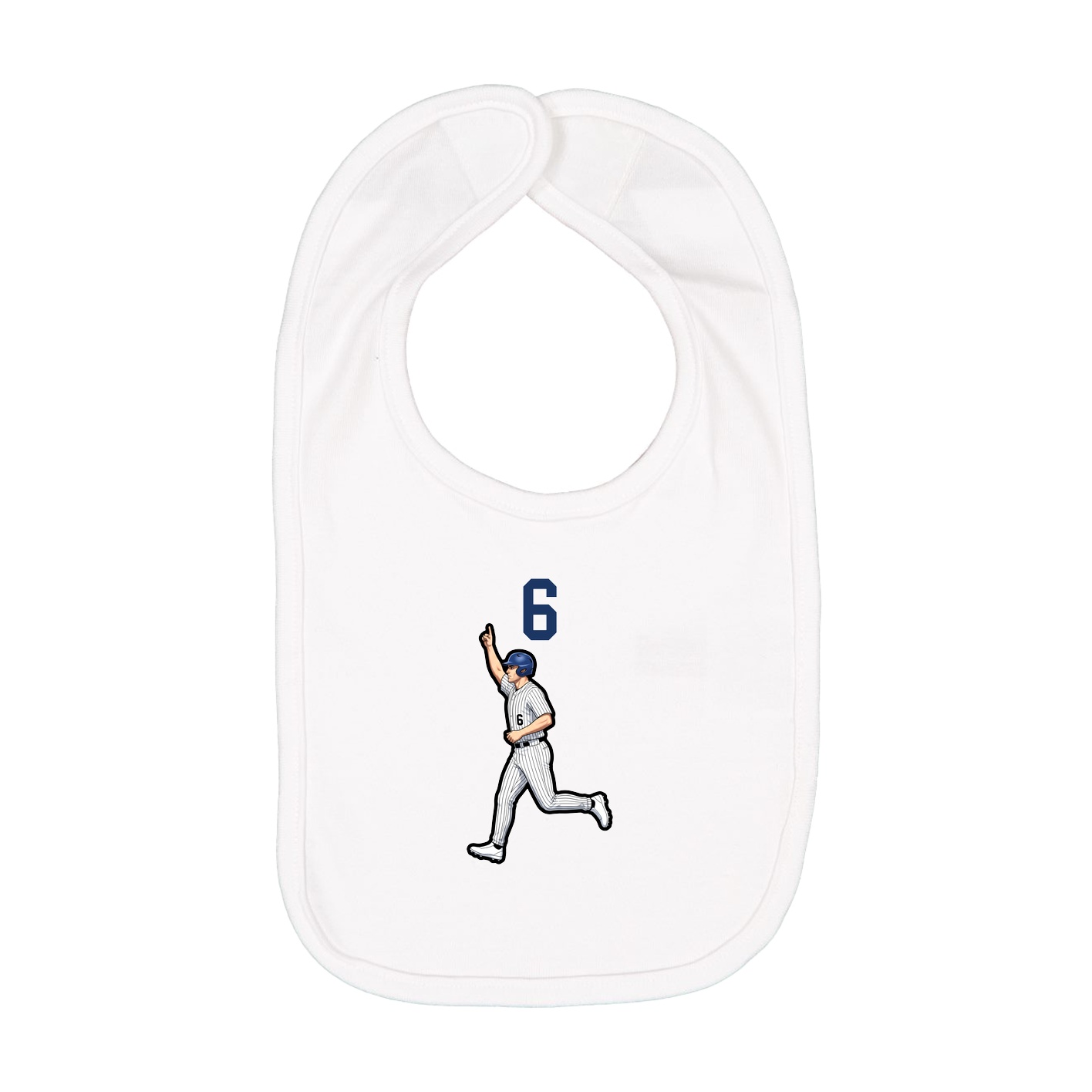 Infant Bib — Number Top in White