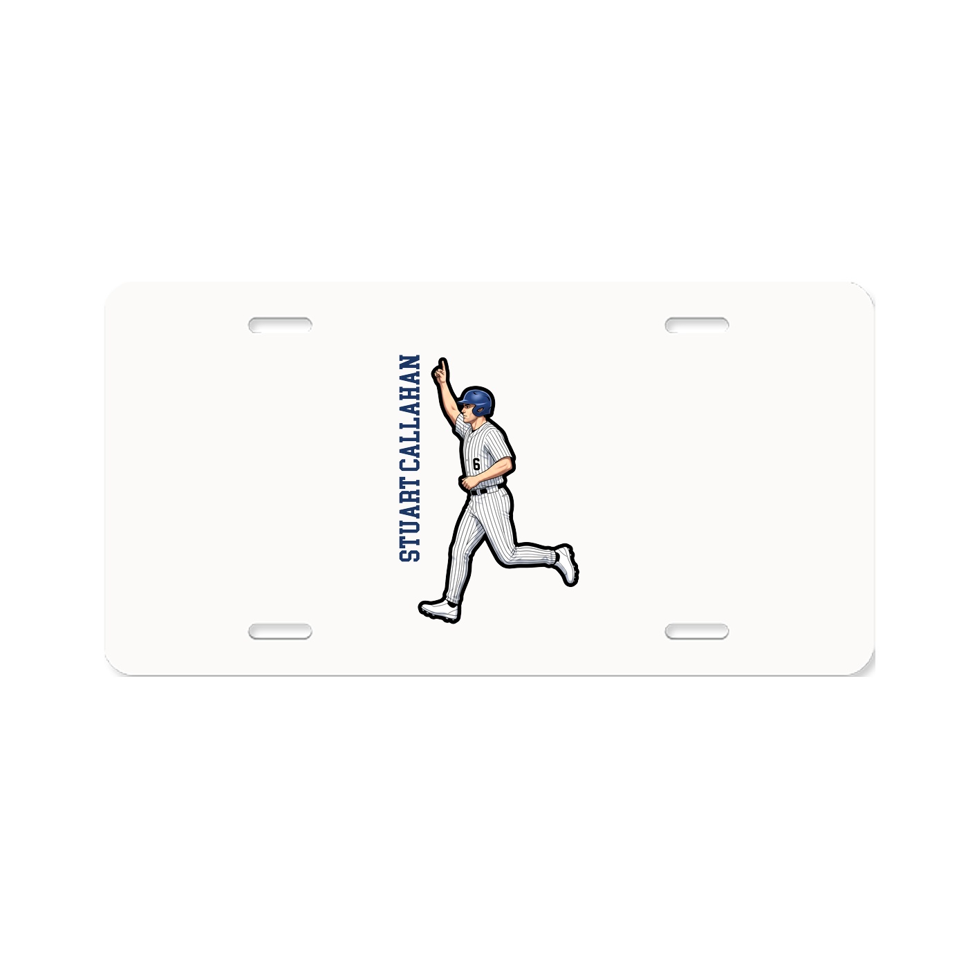 License Plate — Name Vertical in Classic
