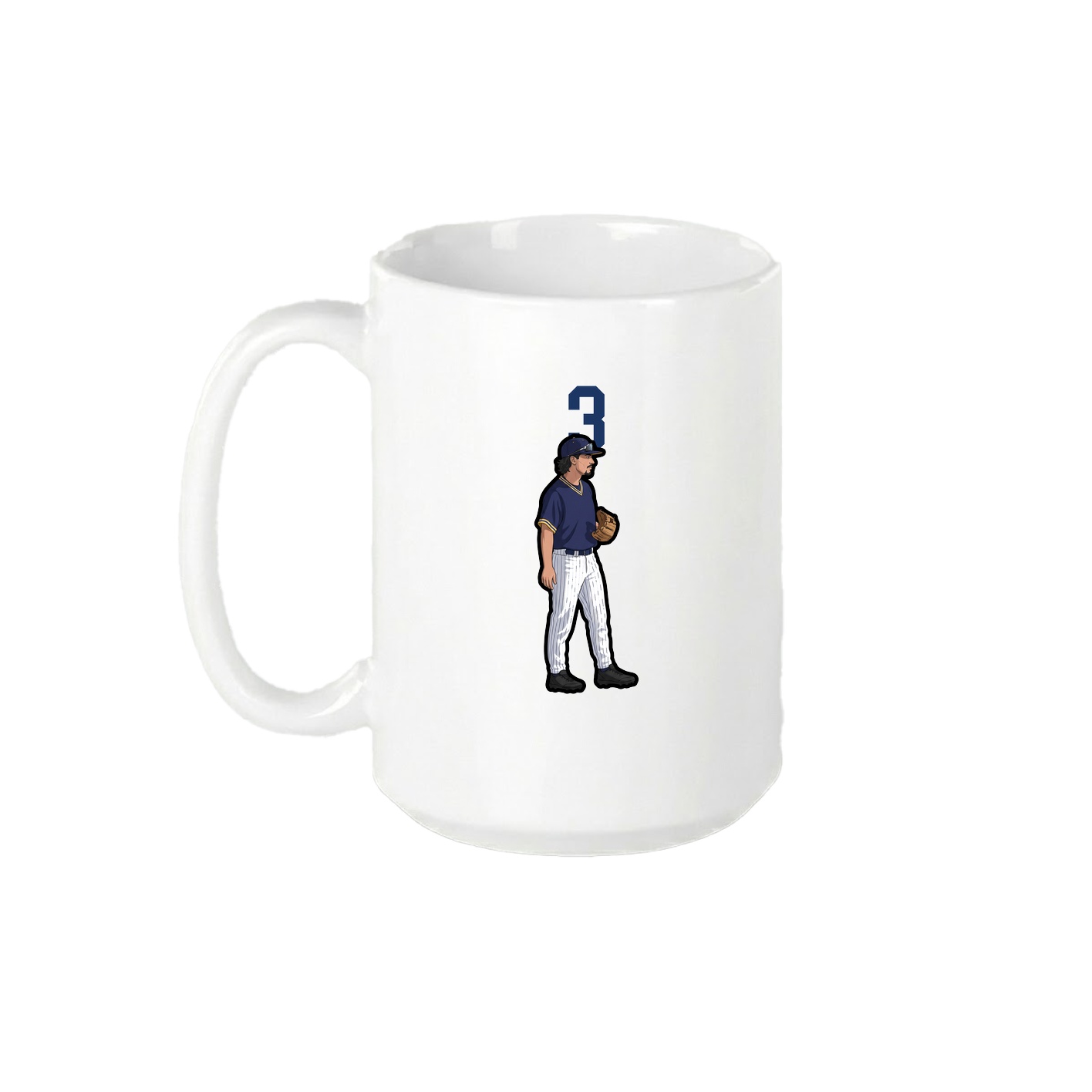 15oz Coffee Mug — Number Top in White