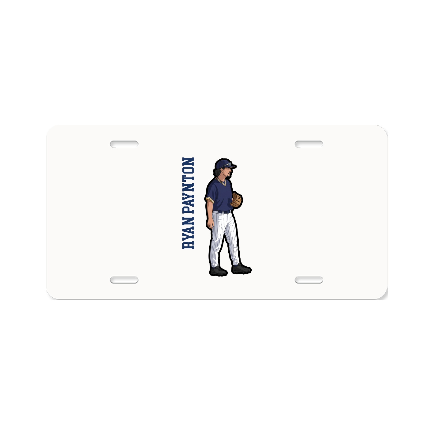 License Plate — Name Vertical in Classic