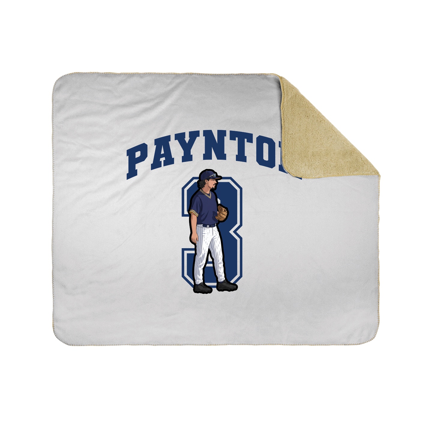 Throw Blanket — Number in White