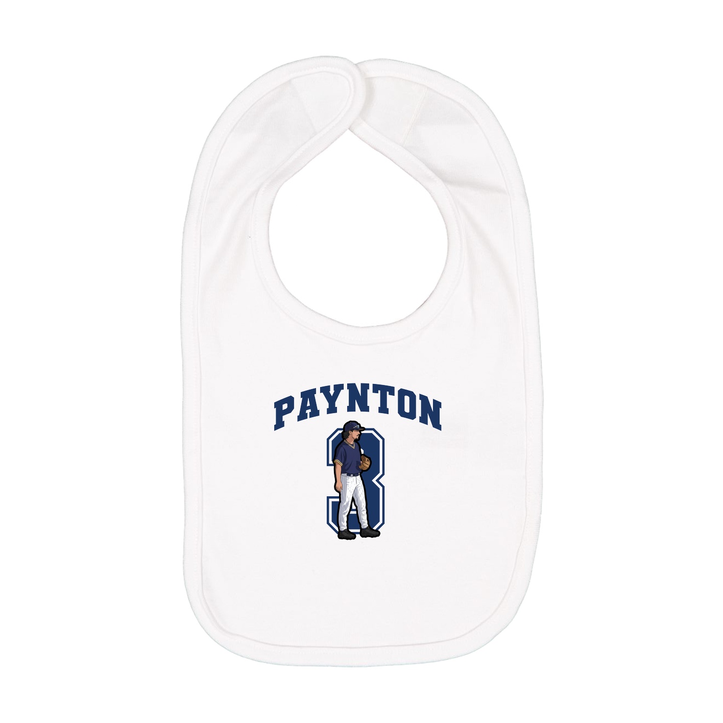 Infant Bib — Number in White