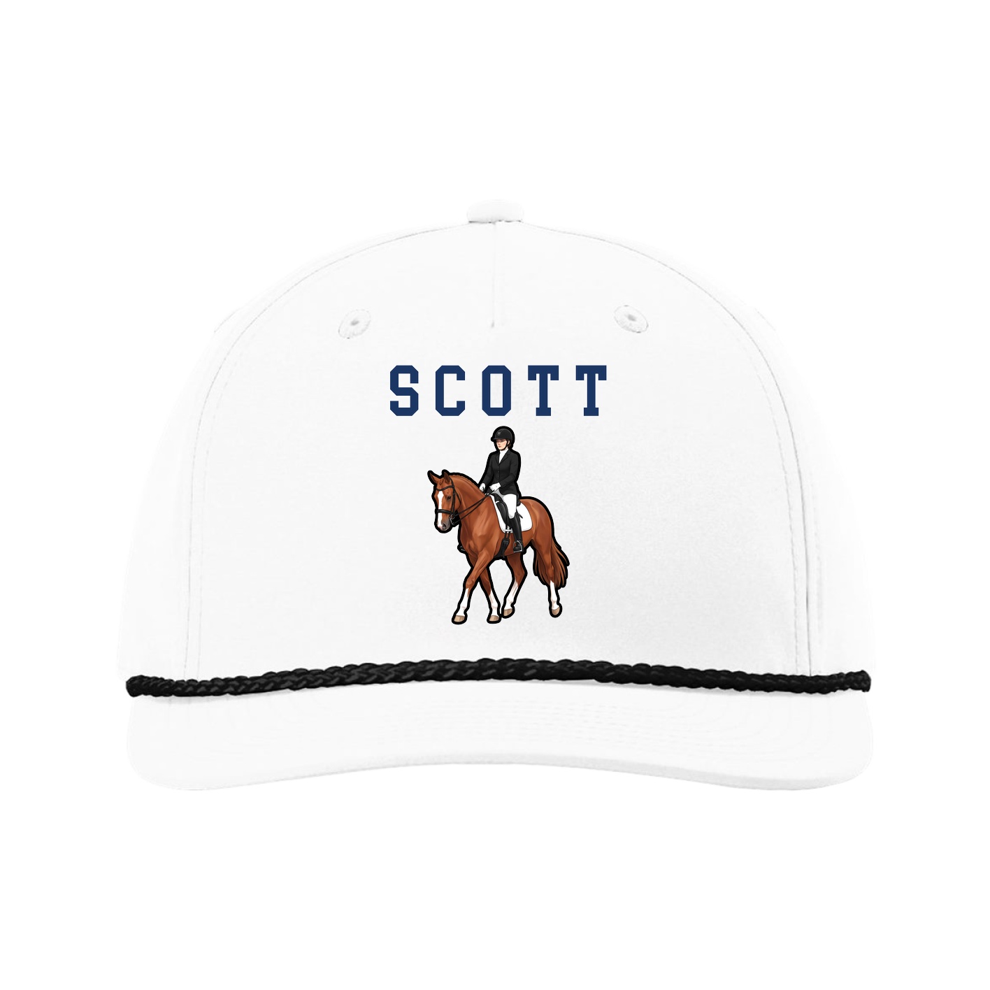 Five-Panel Classic Rope Cap — Shirsey in White