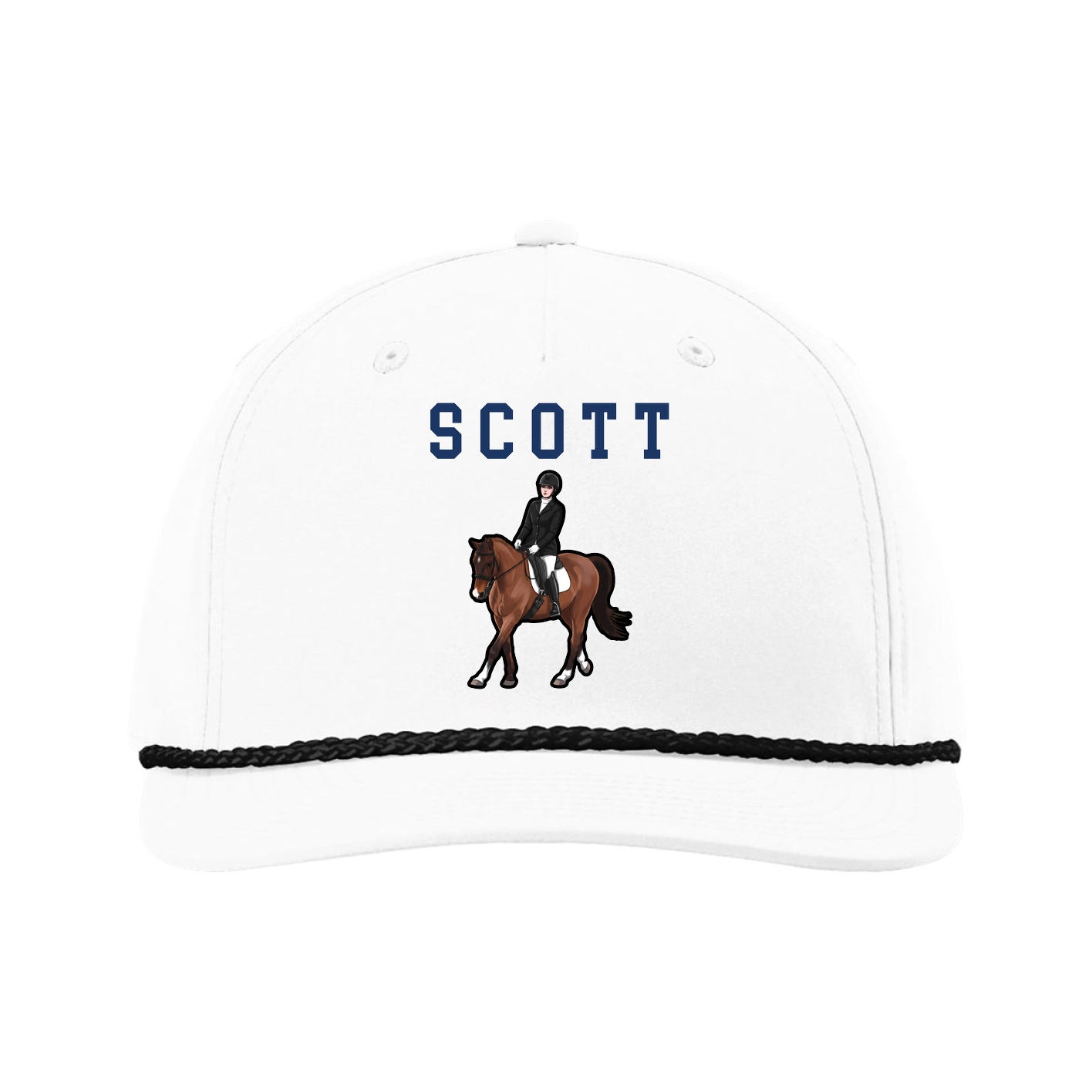 Five-Panel Classic Rope Cap — Shirsey in White