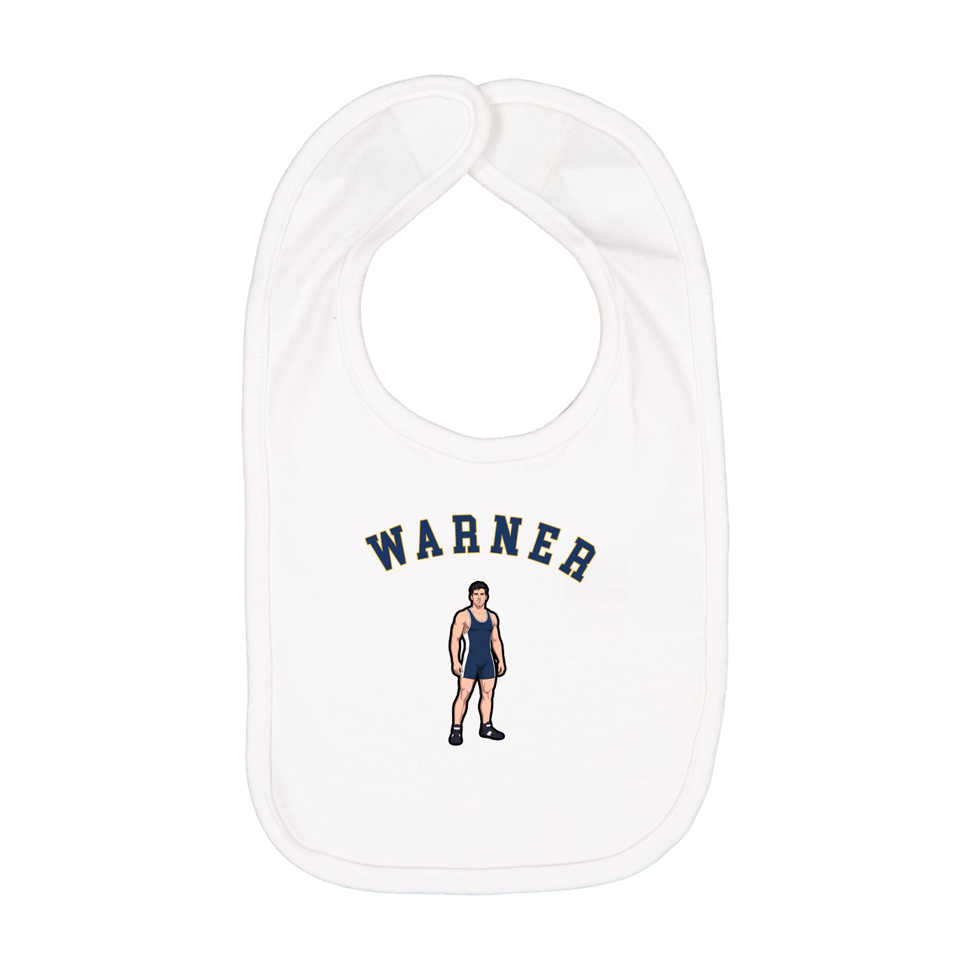 Infant Bib — Shirsey Arch in White