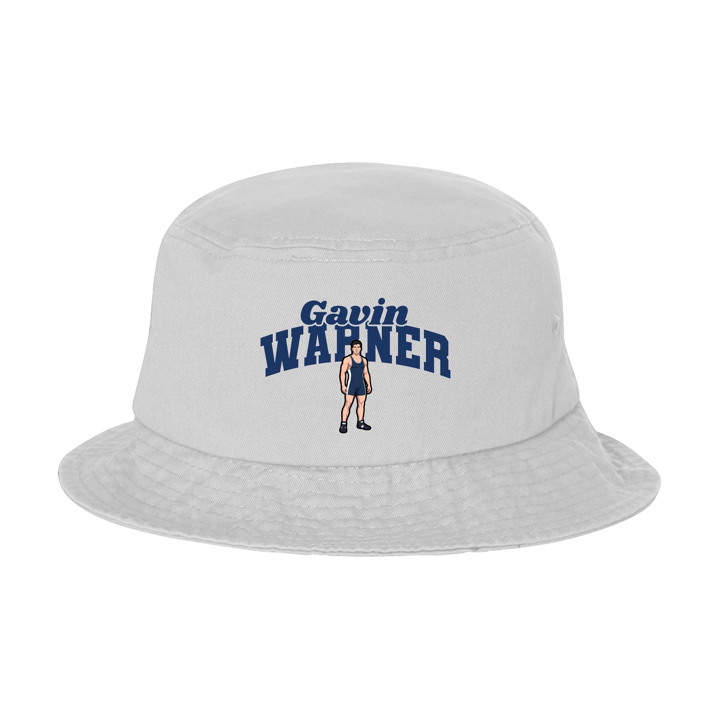 Bucket Cap — Signature Arch in White