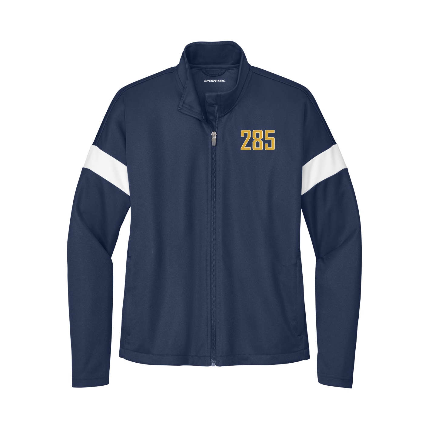 Womens Team Travel Full-Zip Jacket — Front Shirsy in Navy/White