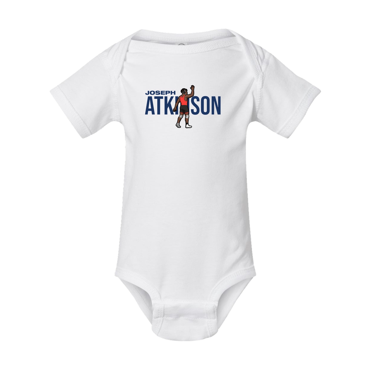 Baby Onesie — Player Name in White