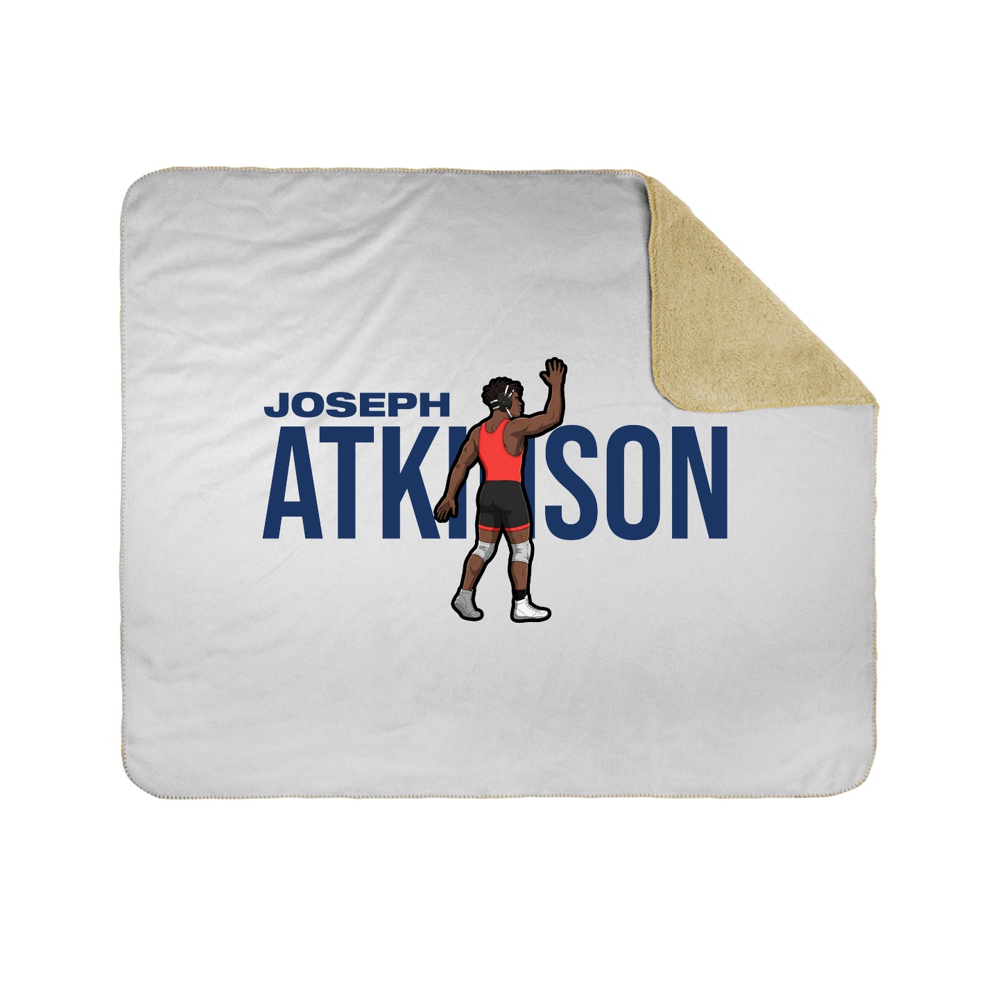 Throw Blanket — Player Name in White