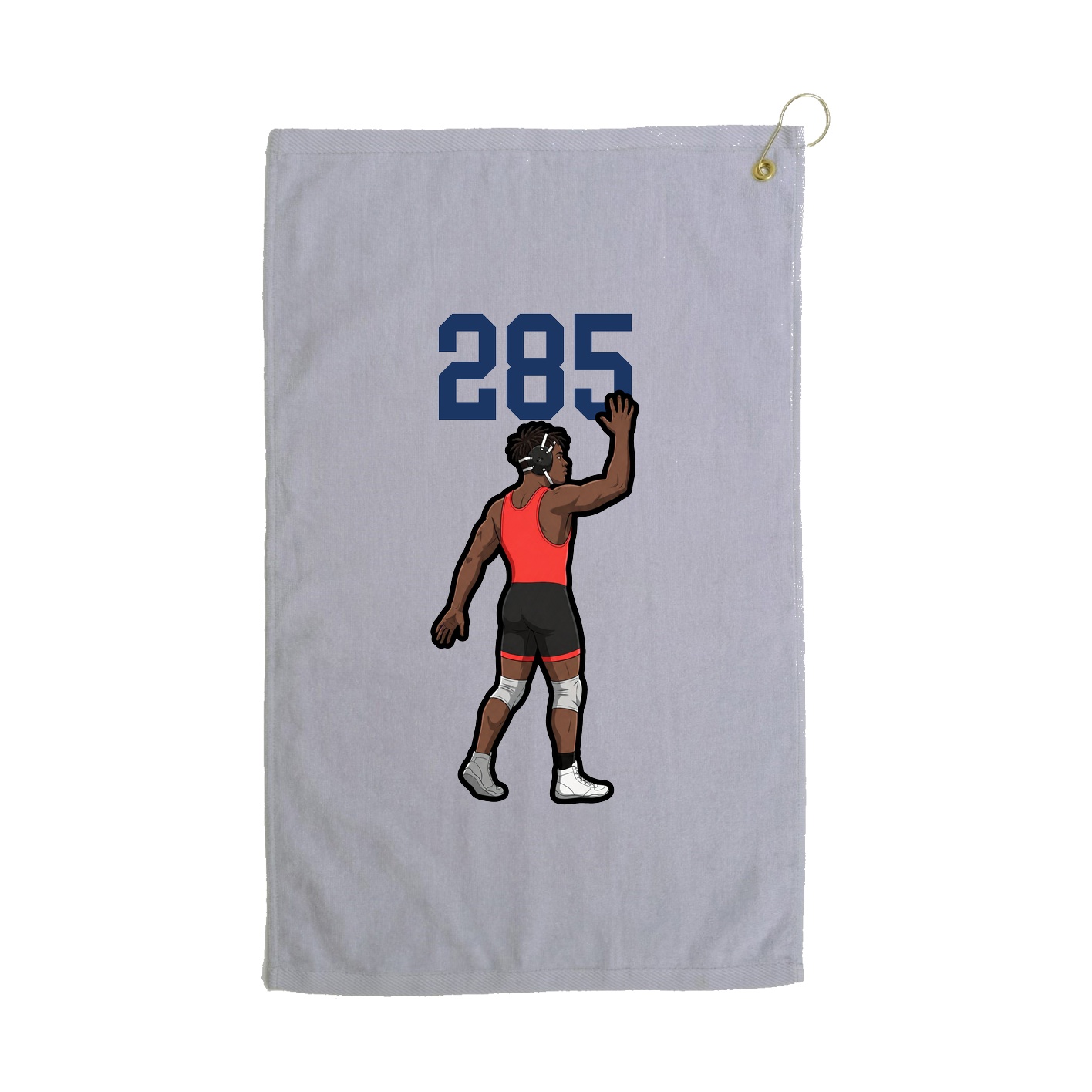 Golf Towel — Number Top in Grey