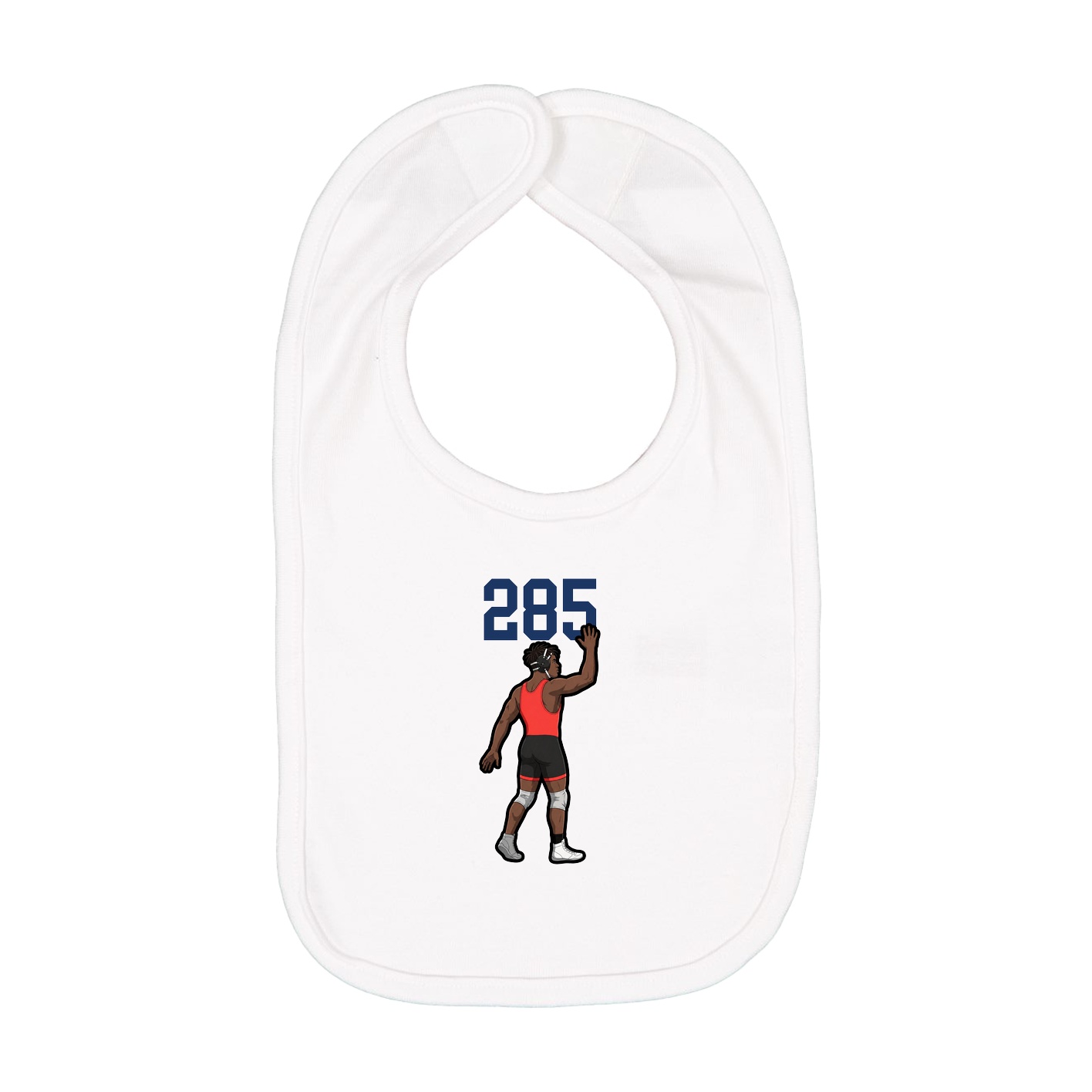 Infant Bib — Number Top in White