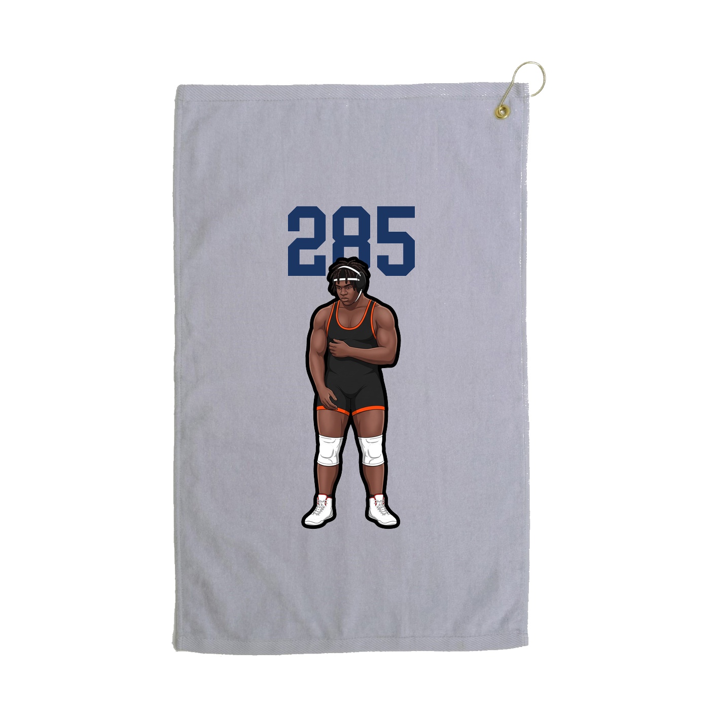 Golf Towel — Number Top in Grey