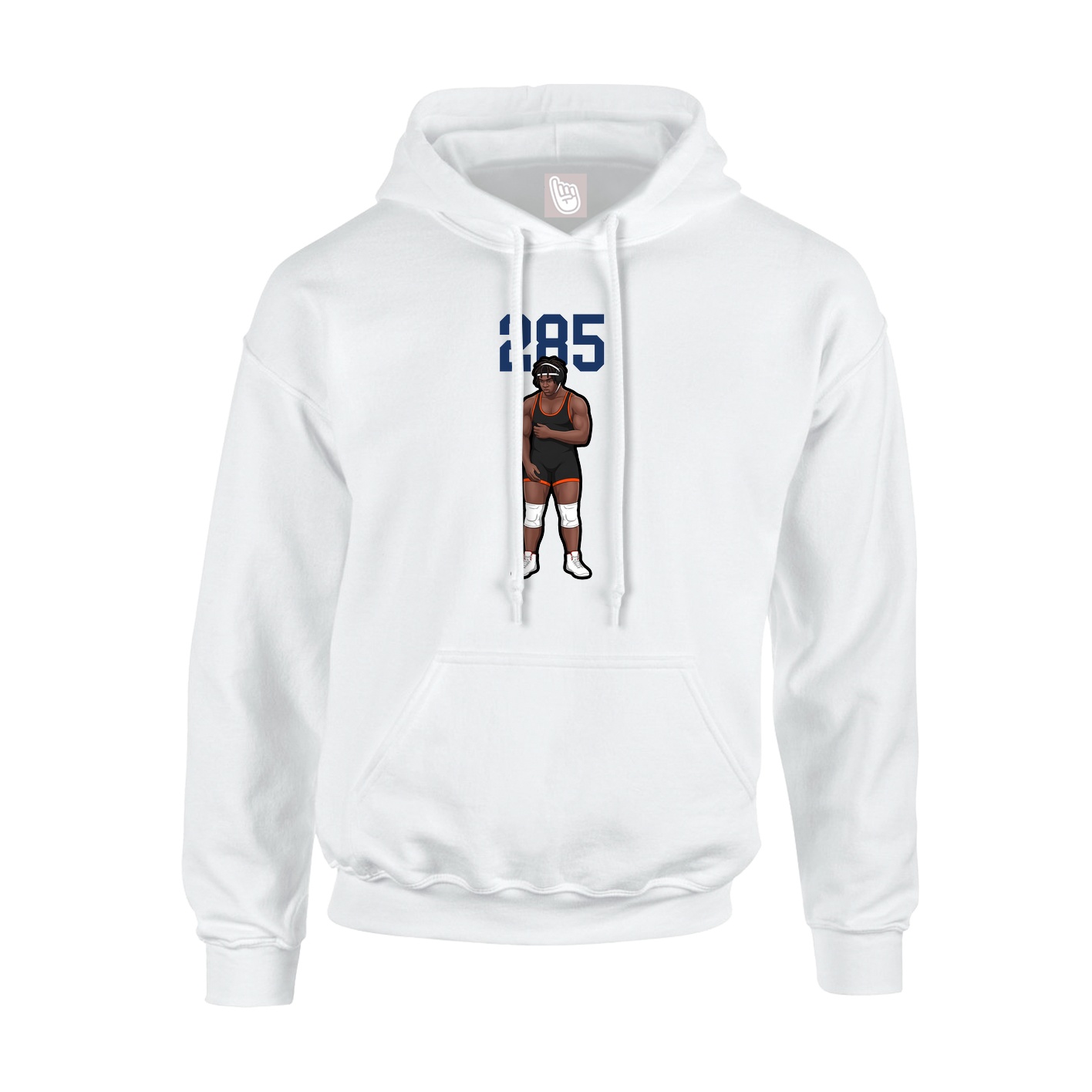 Youth Hoodie — Number Top in White