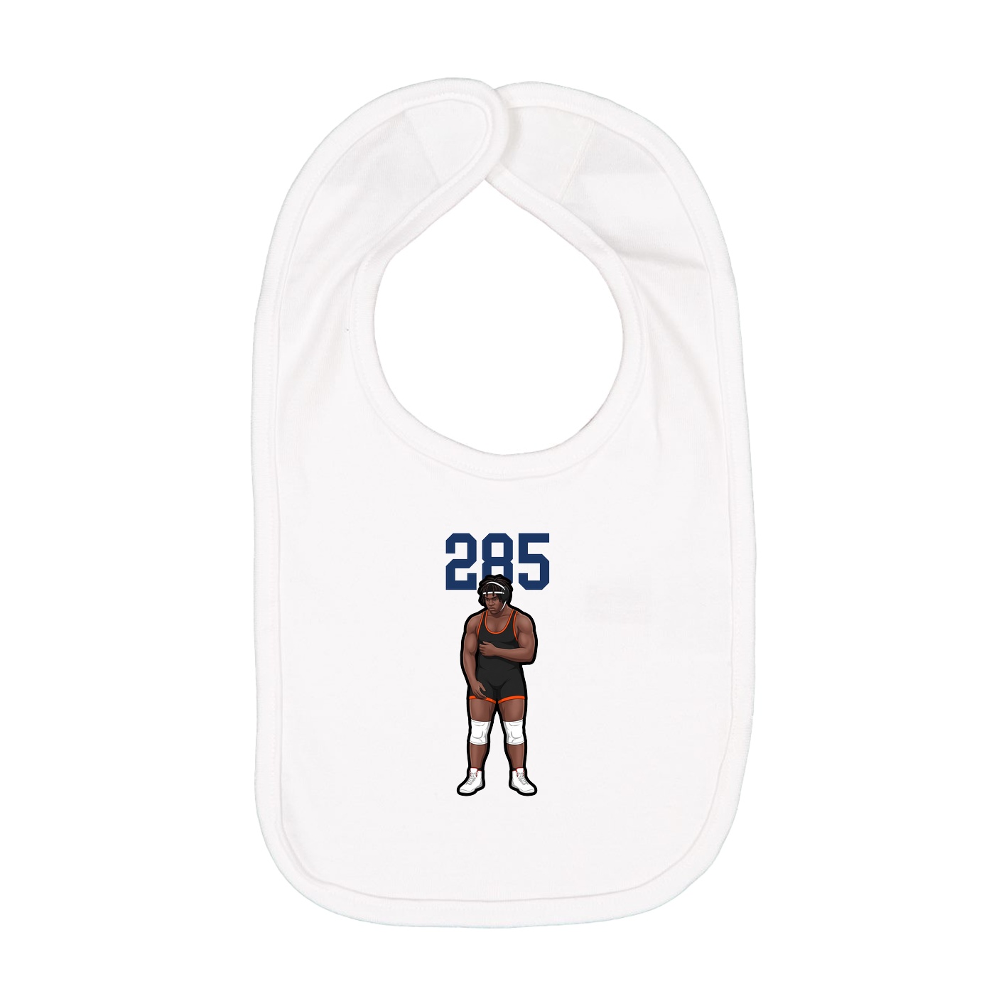 Infant Bib — Number Top in White
