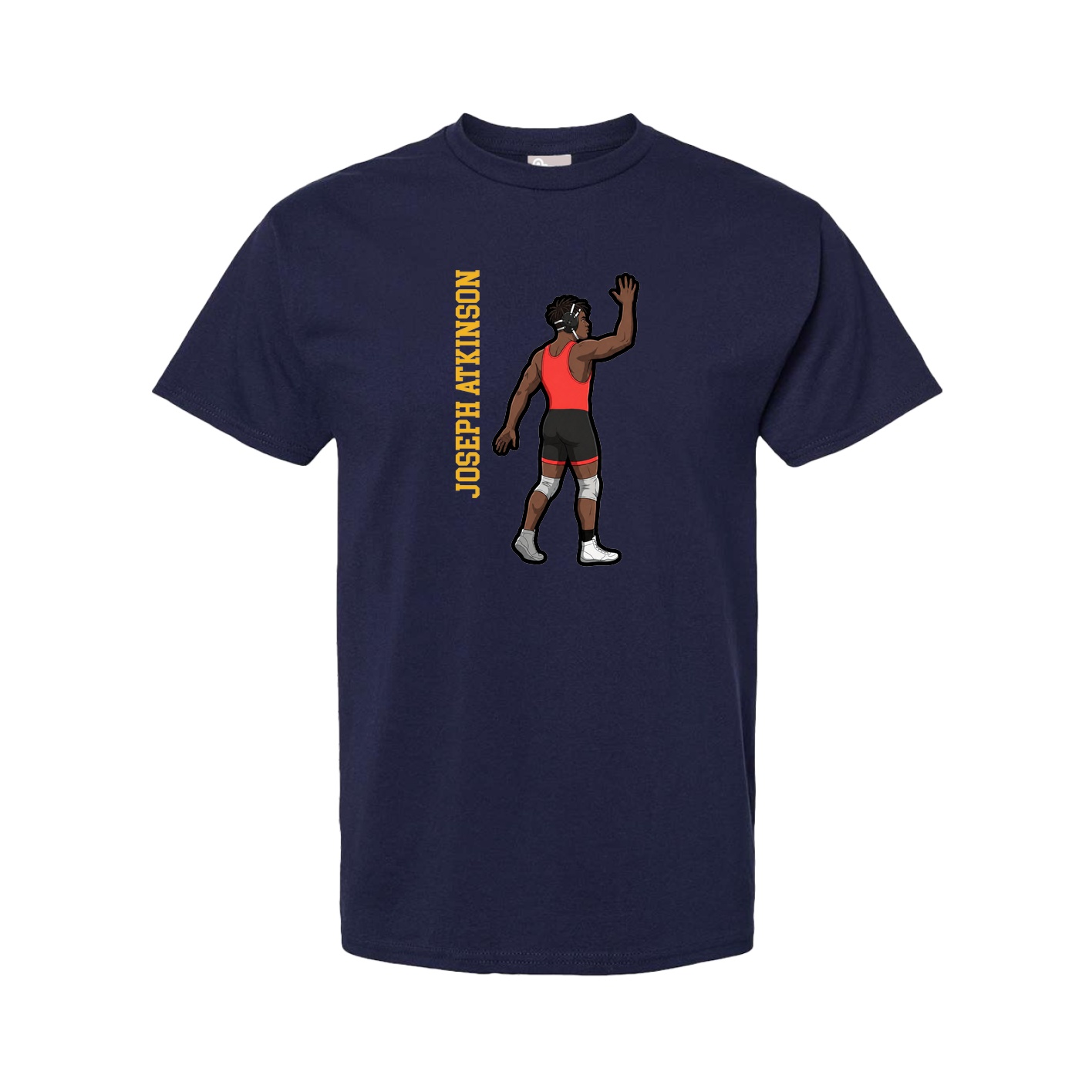 Youth Tee — Name Vertical in Navy
