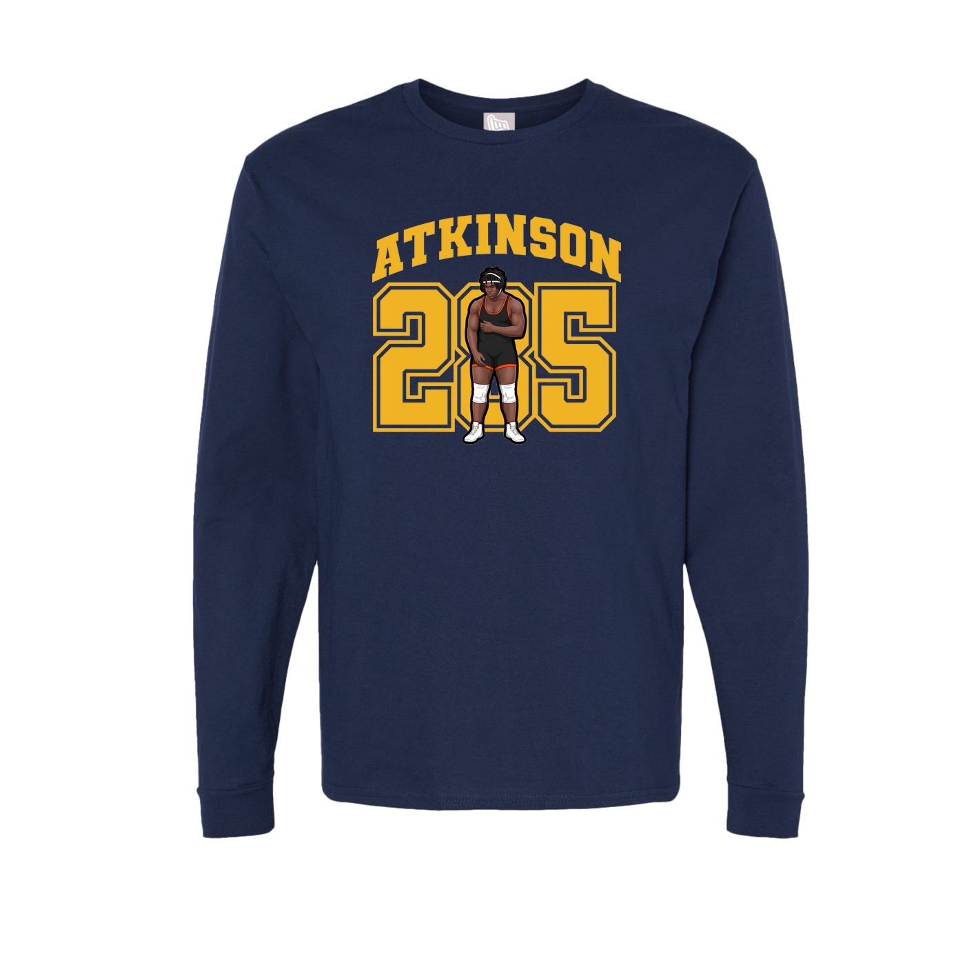 Long Sleeve Tee — Number in Navy