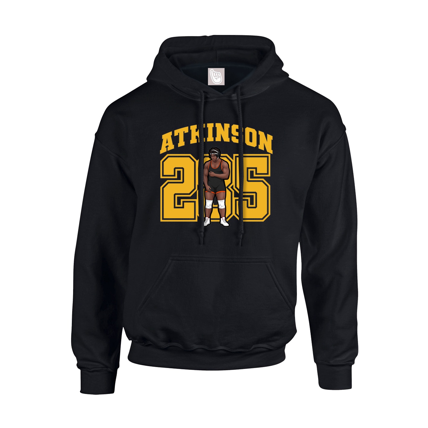 Hoodie — Number in Black