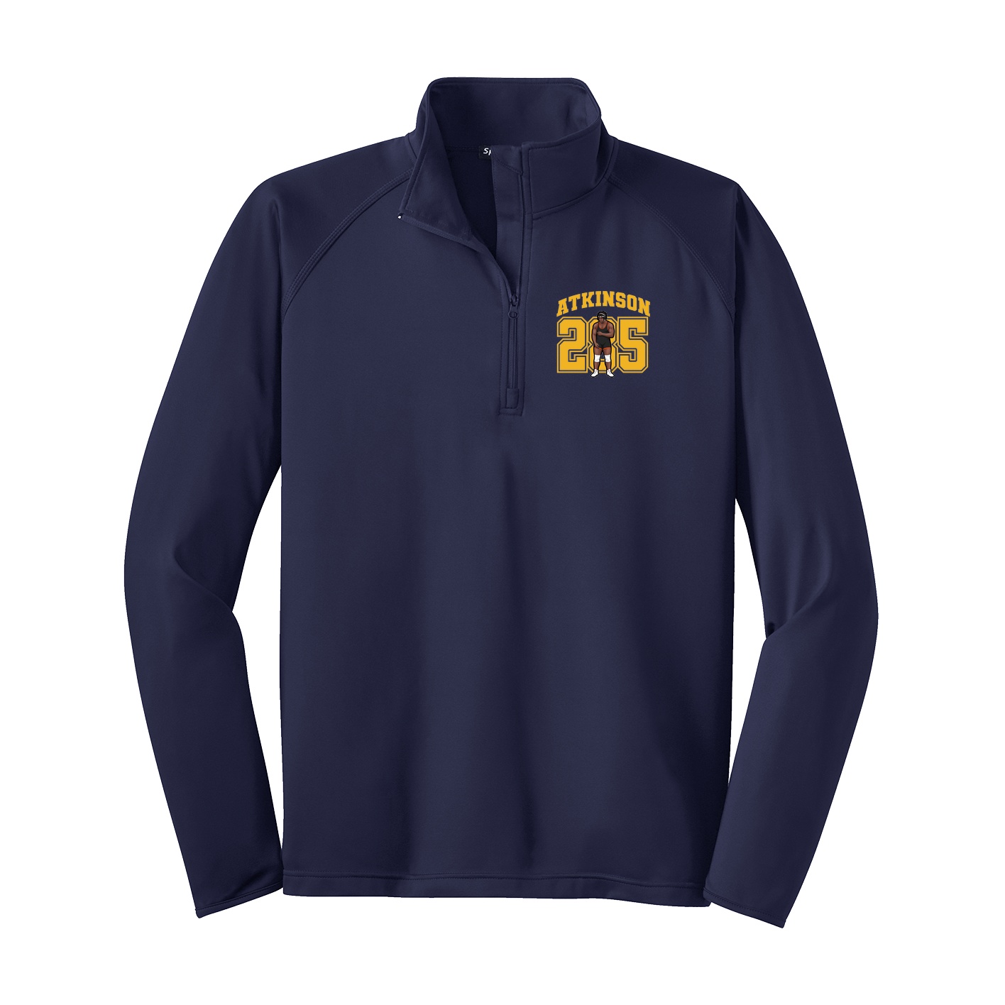 Q-Zip Pullover — Number in Navy