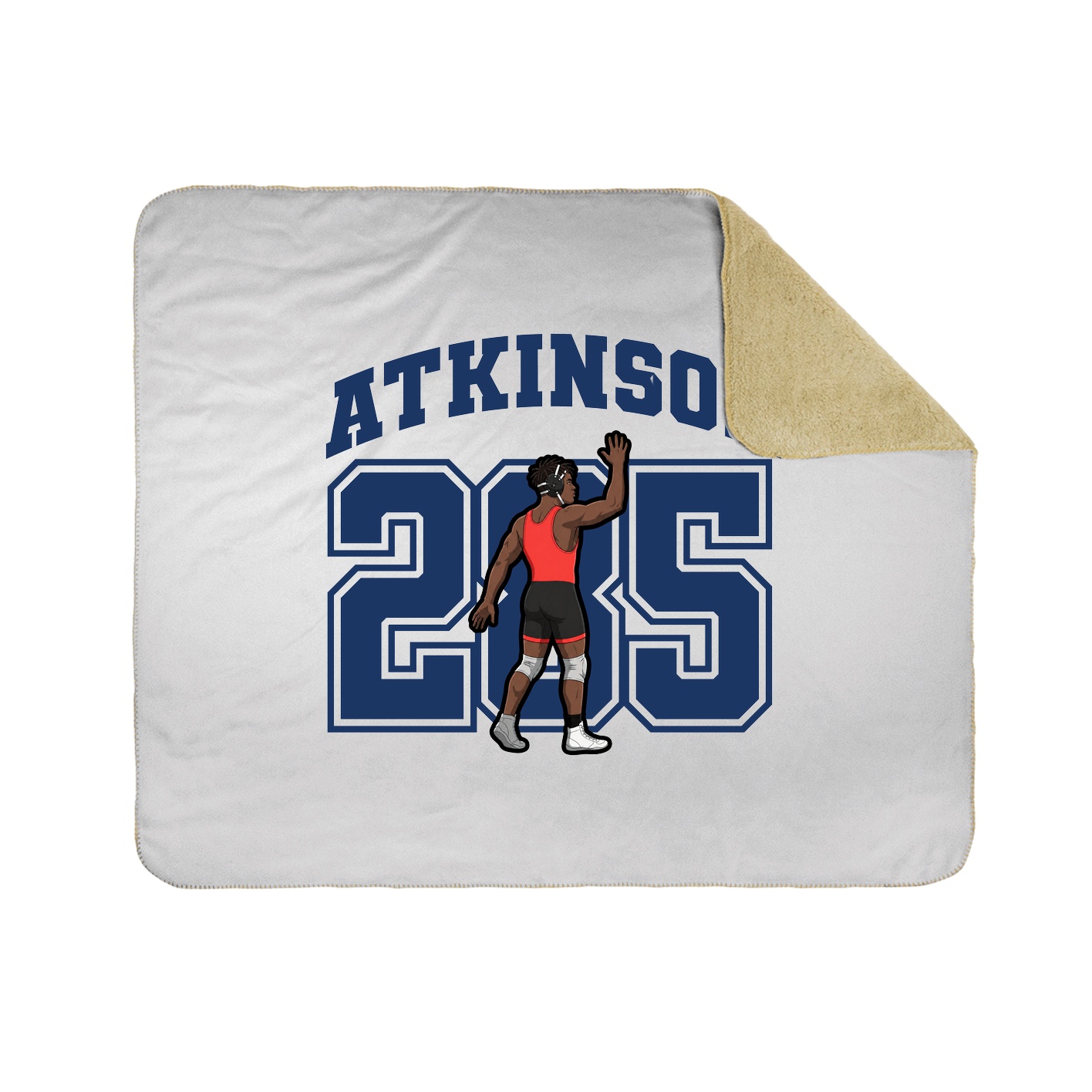 Throw Blanket — Number in White