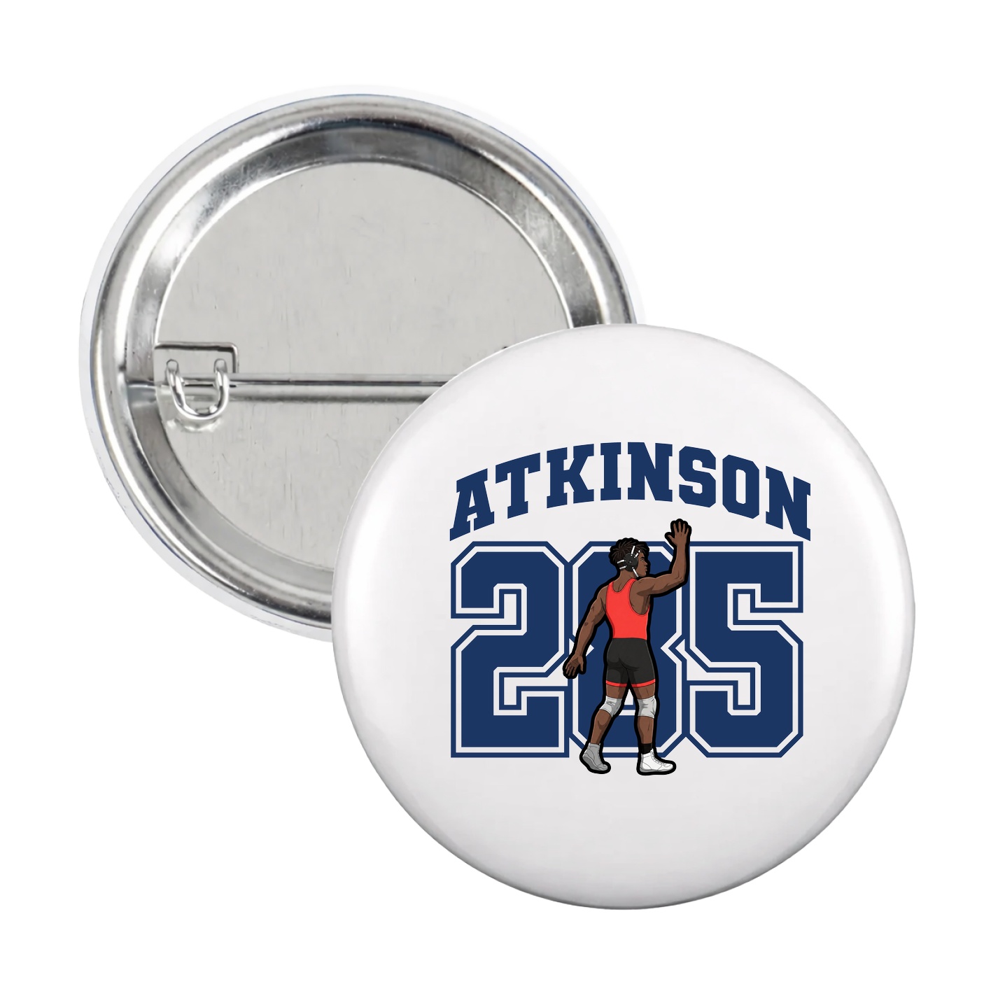Game Day Button — Number in White