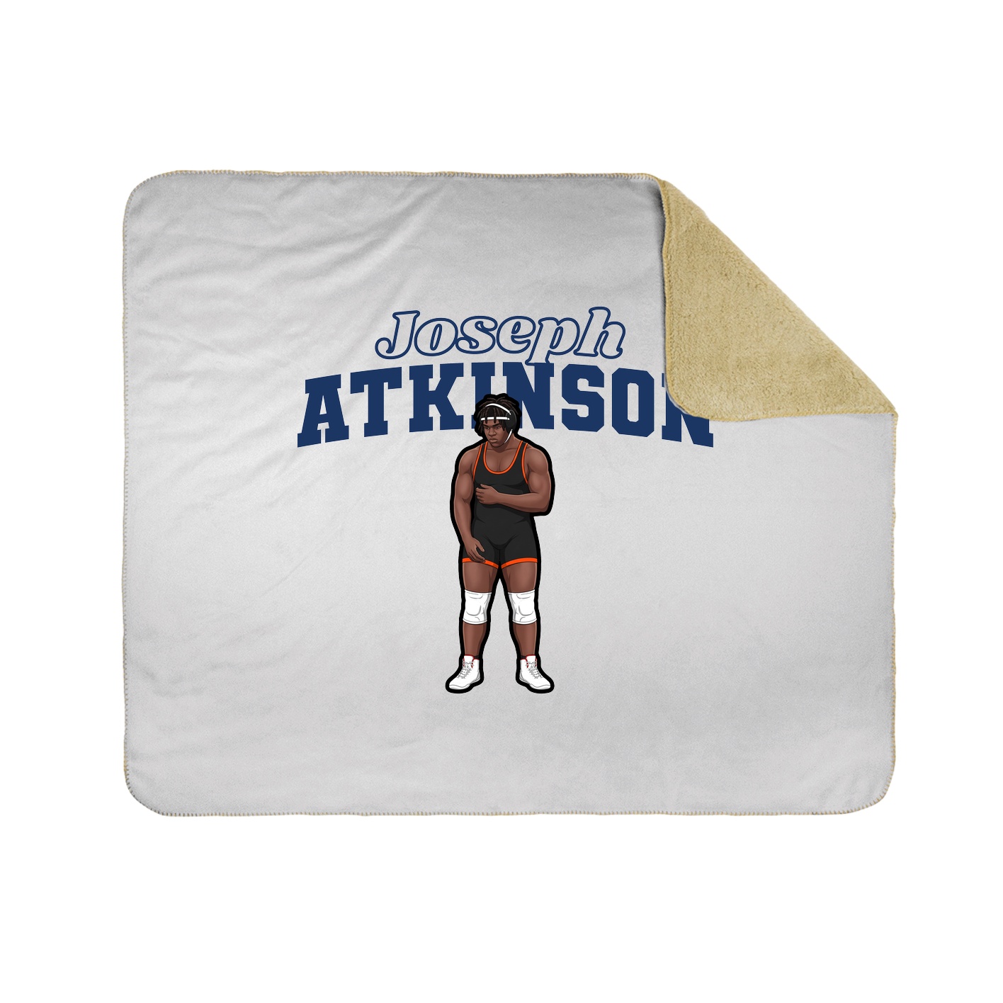 Throw Blanket — Name Arch in White