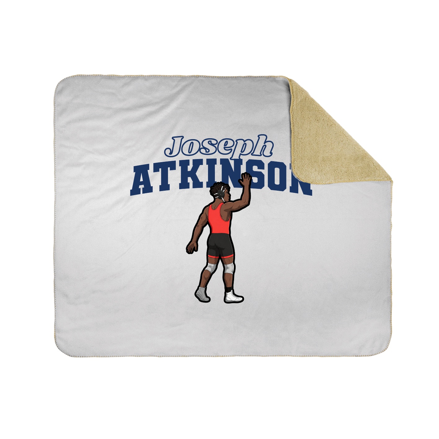 Throw Blanket — Name Arch in White