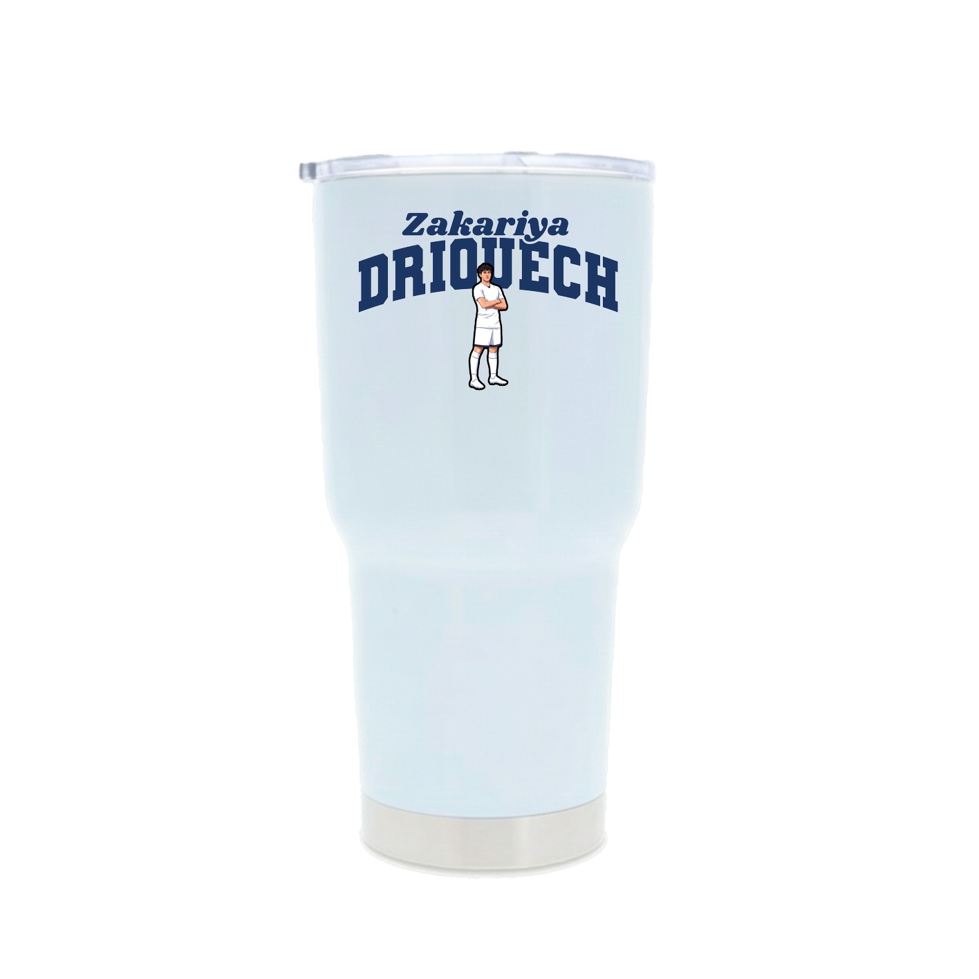 30oz Stainless Steel Tumbler — Signature Arch in White