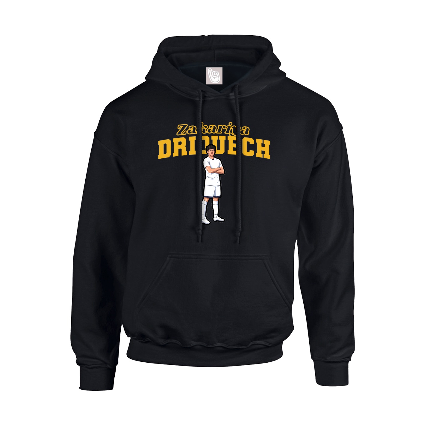 Youth Hoodie — Name Arch in Black