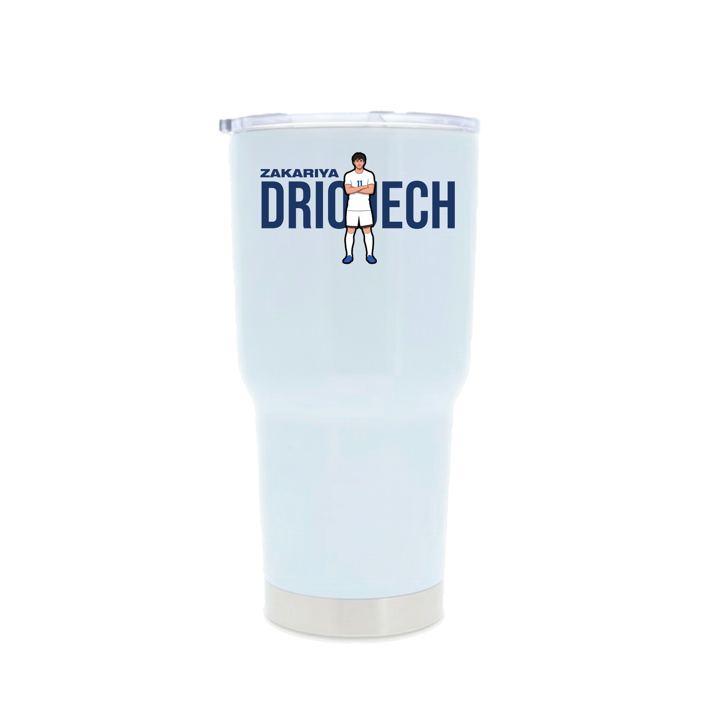 30oz Stainless Steel Tumbler — Player Name in White