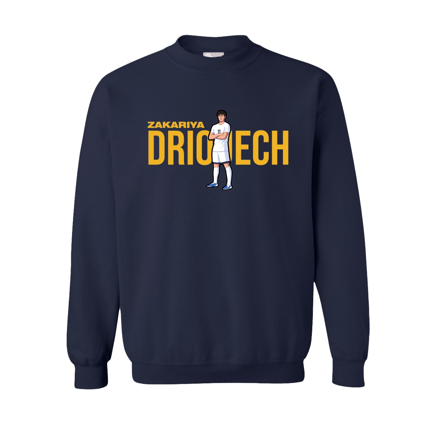 Fleece Crew — Player Name in Navy